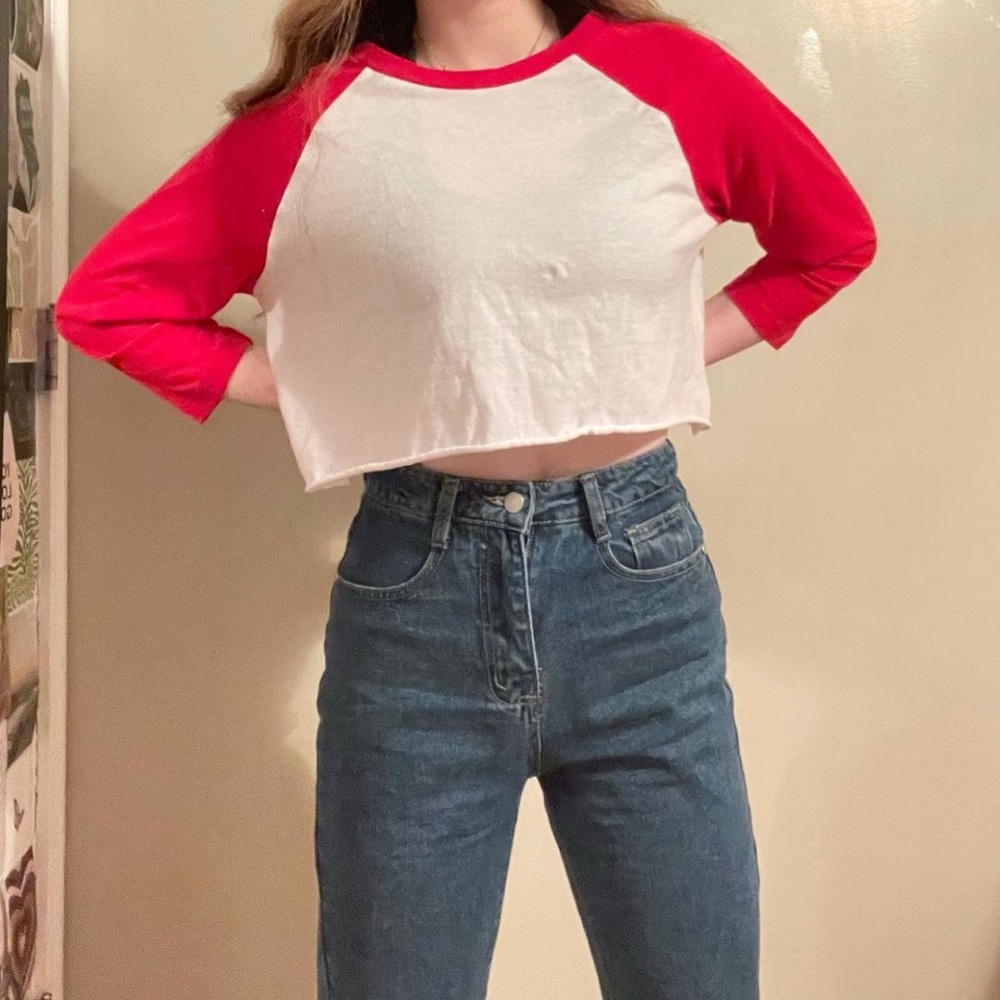 Women’s Cropped Baseball Tee
